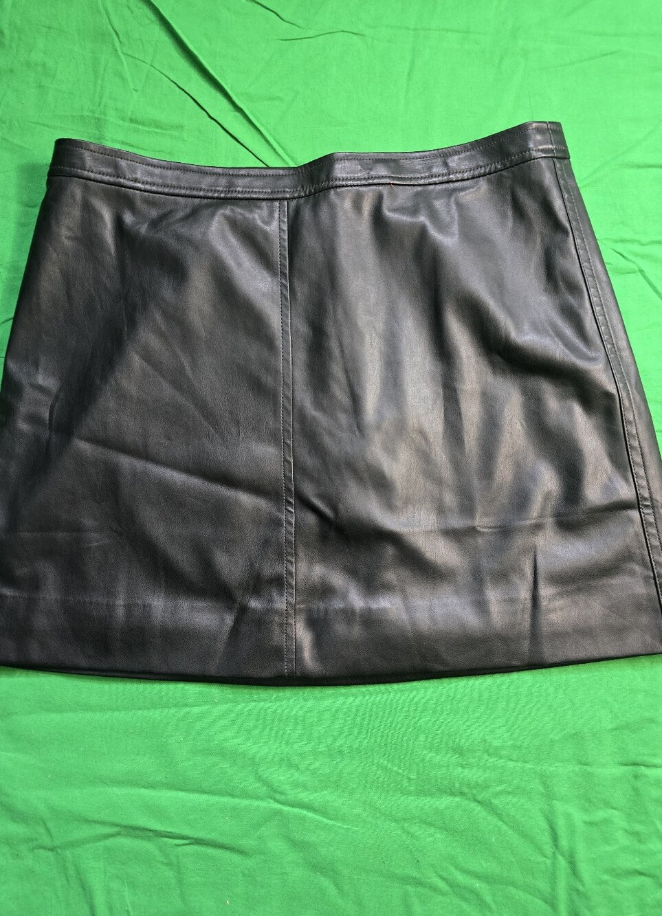 J. Crew Women Black Faux Leather Mini Skirt Size 10